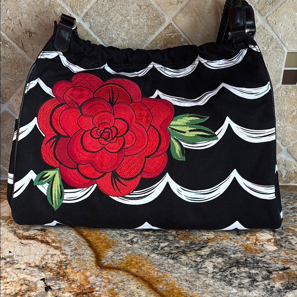 Brighton Black and Red Floral Bag - Picture 2 of 13